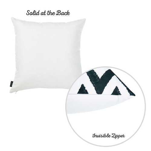 18"x18" Black and White Chevron Decorative Throw Pillow Cover